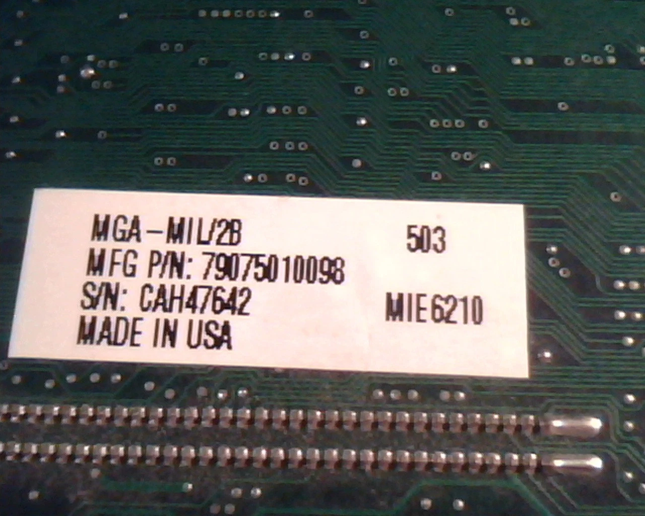 PCI card MGA-MIL/2B 79075010098 Matrox MGA IS-STORM R2 576-05 Rev B TVP3026 VGA - image 6