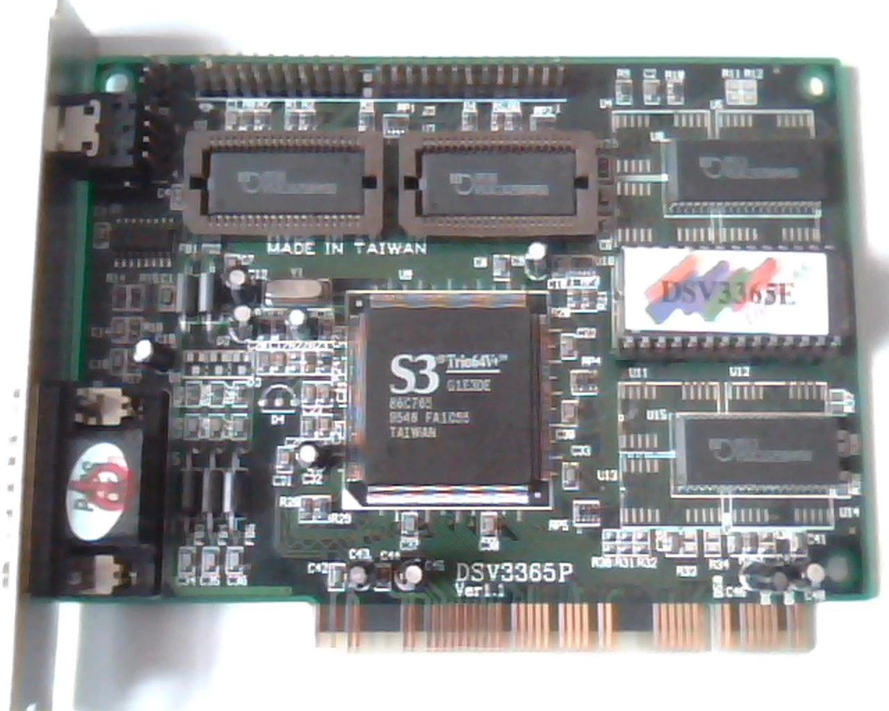PCI card S3 Trio64V+ DSV3365P Ver 1.1 DSV3365E VGA G1E3DE