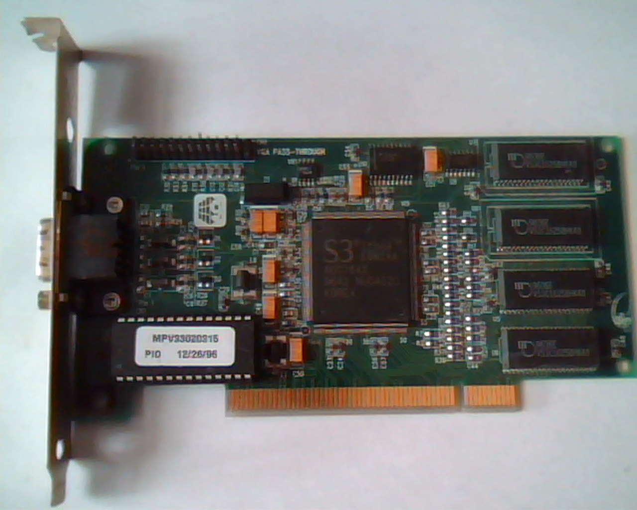 PCI card S3 Trio64 MPV33020315 PIO PC00EPS0-2 VGA Rev A00 Number Nine