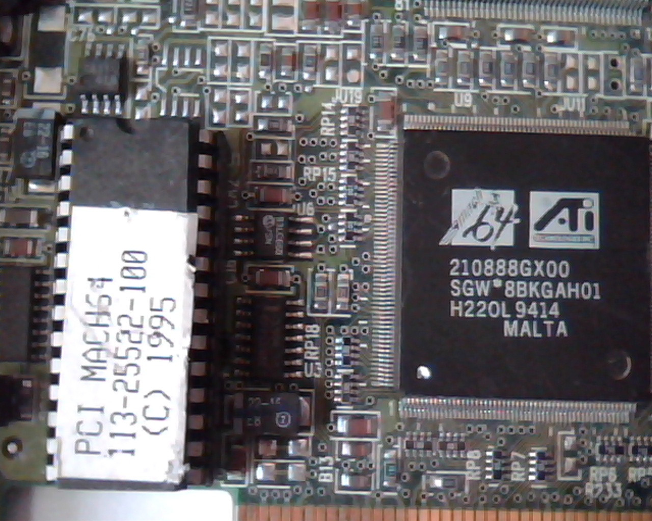 PCI Video card ATI 109-25500-20 EXM255 MACH64 113-25522-100 102-25537-20 VGA - image 3
