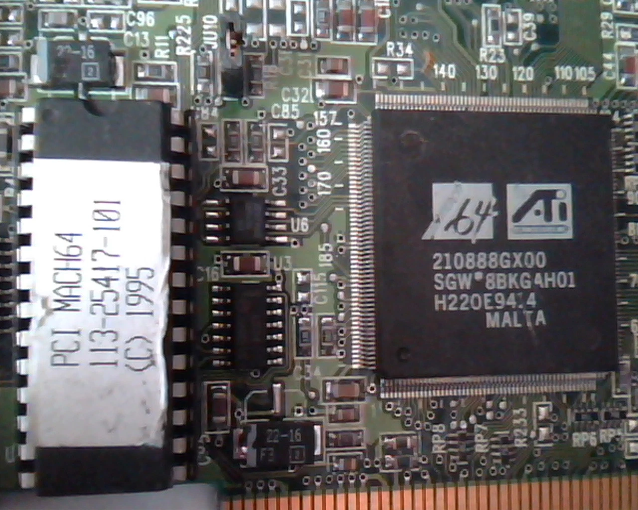 PCI Video card ATI 109-25400-43 MACH64 113-25417-101 EXM254A 1022545144 VGA - image 4