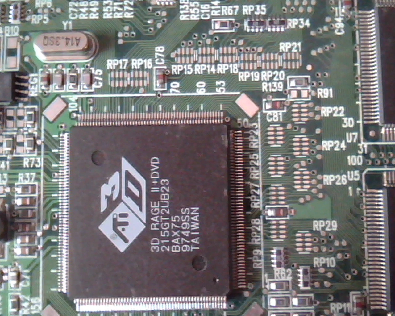 PCI Video card ATI 3D Rage II+ 109-40100-00 113-40108-100 1024011400 VGA Video - image 4