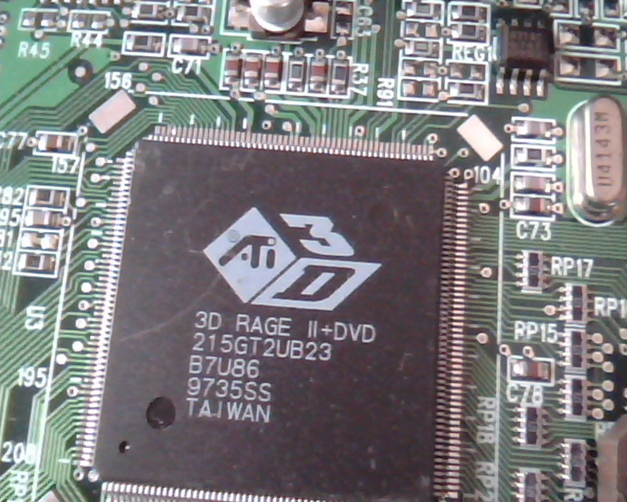 PCI Video card ATI 3D Rage II+ DVD 109-38800-00 113 38801 1023880000 VGA Graphic - image 3