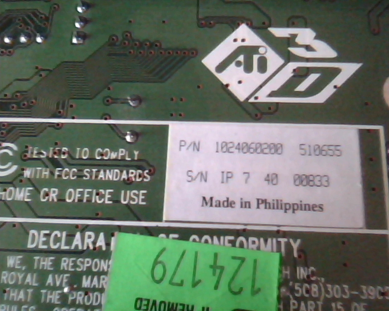 PCI Video card ATI 3D Rage II+ Charger 109-40600-00 113-40602-100 VGA Ver 2.0 - image 5