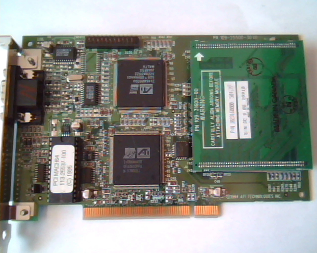 PCI Video card ATI 109-25500-30 EXM255 MACH64 113-25537-100 VGA 109-31600-00