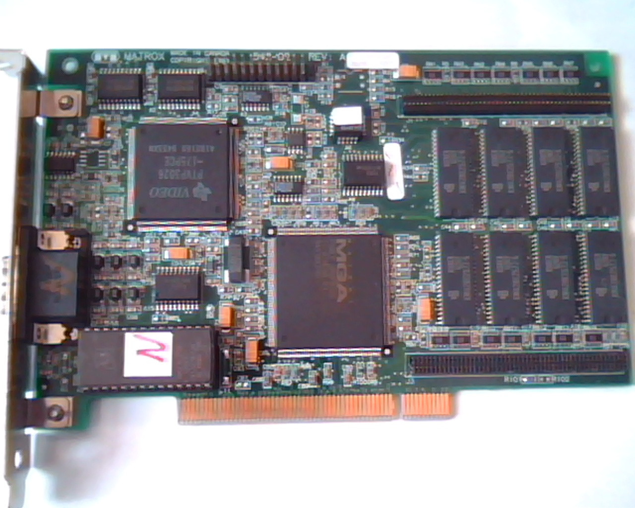 PCI Video card Matrox 542-02 Rev A MGA-IMP+ /P MSC0390 2.02 MGA VGA 1934350