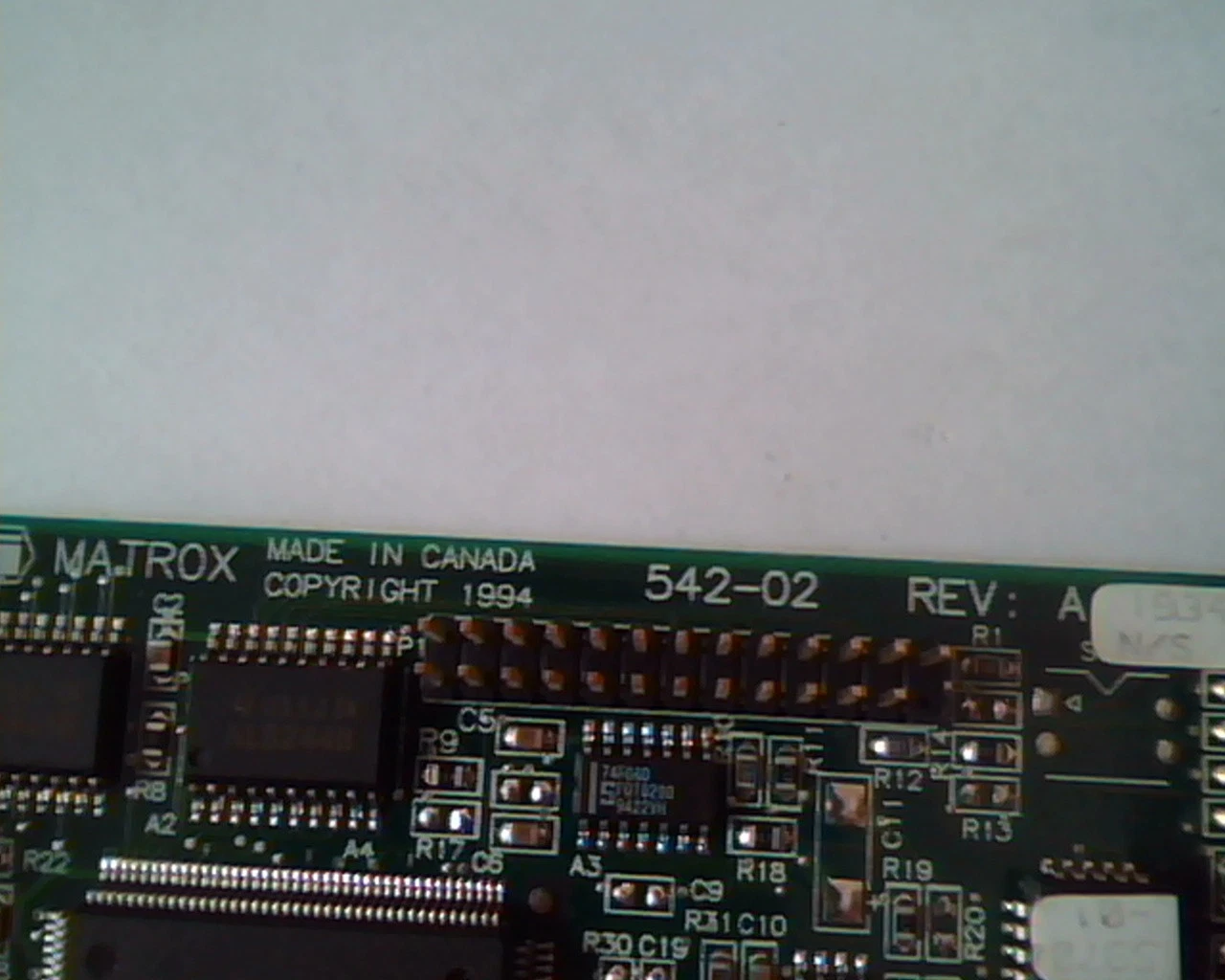 PCI Video card Matrox 542-02 Rev A MGA-IMP+ /P MSC0390 2.02 MGA VGA 1934350 - image 2