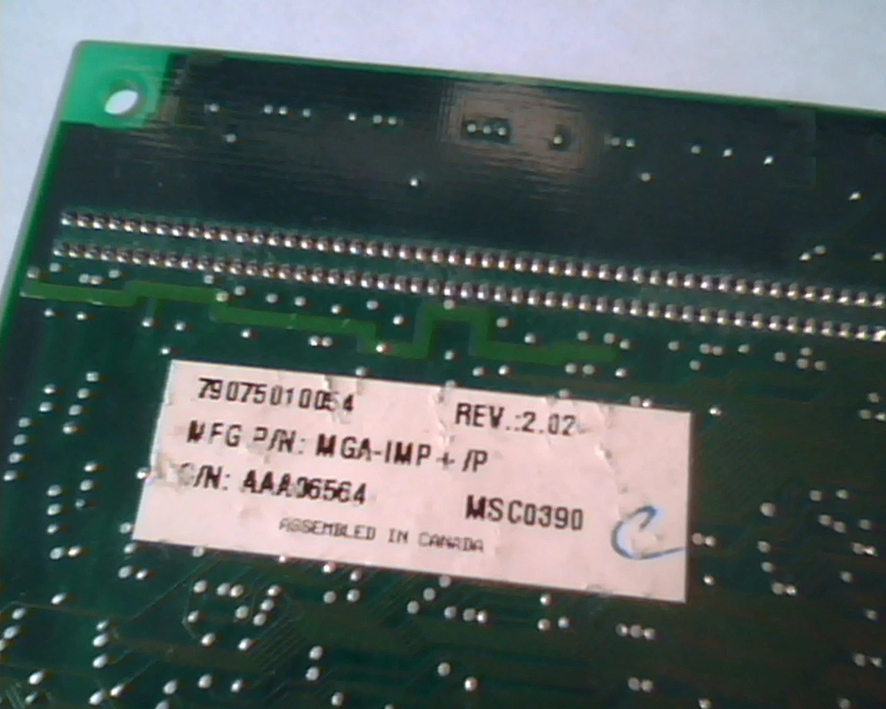 PCI Video card Matrox 542-02 Rev A MGA-IMP+ /P MSC0390 2.02 MGA VGA 1934350 - image 4