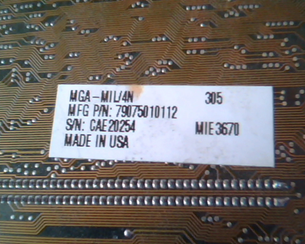 PCI Video card Matrox 590-03 Rev A MGA-MIL/4N 79075010112 DVI VGA IS-STORM MGA - image 5