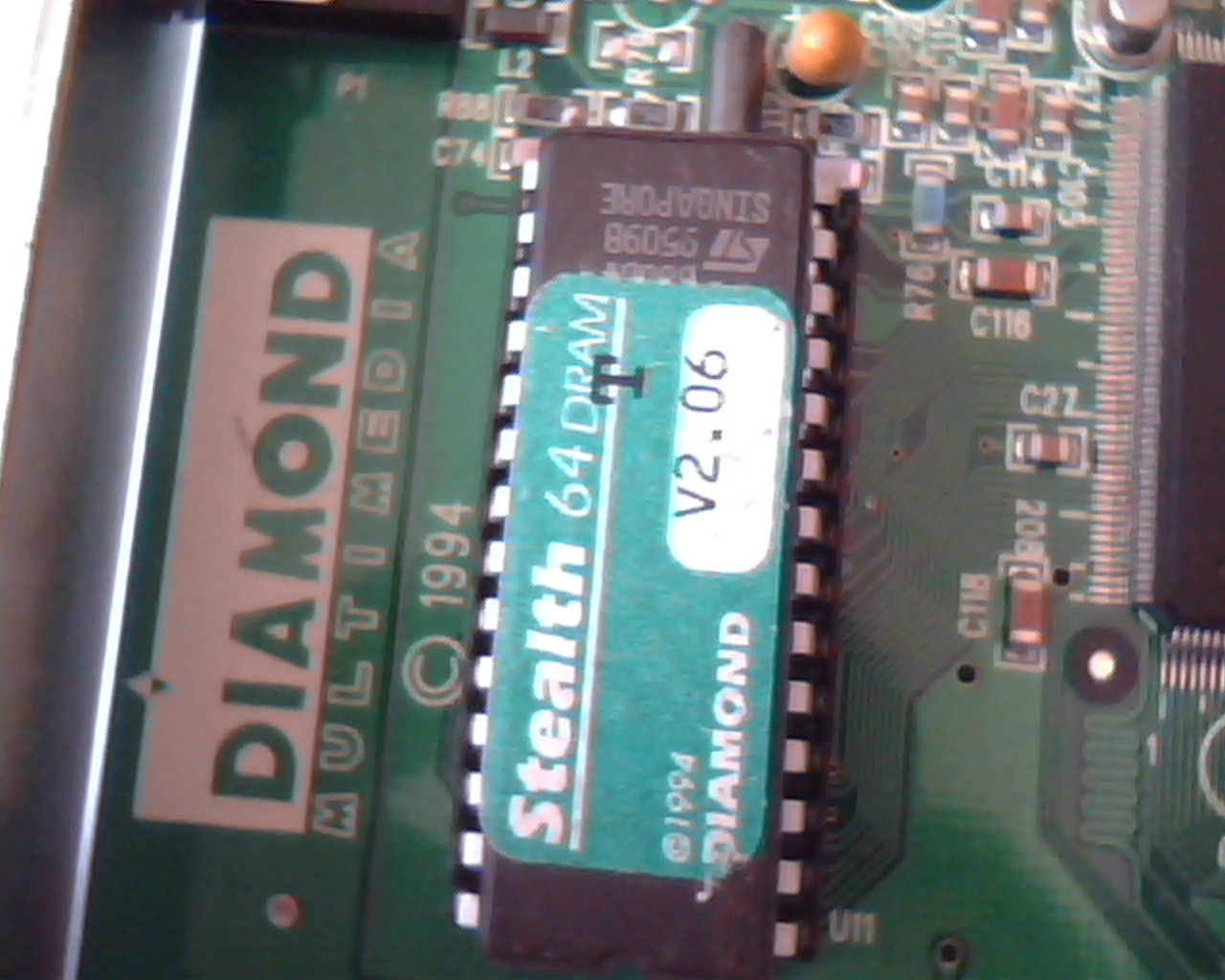PCI Video card Diamond Stealth 64 DRAM T FTUPCI7642M DMSI T8 N745237 VGA - image 4
