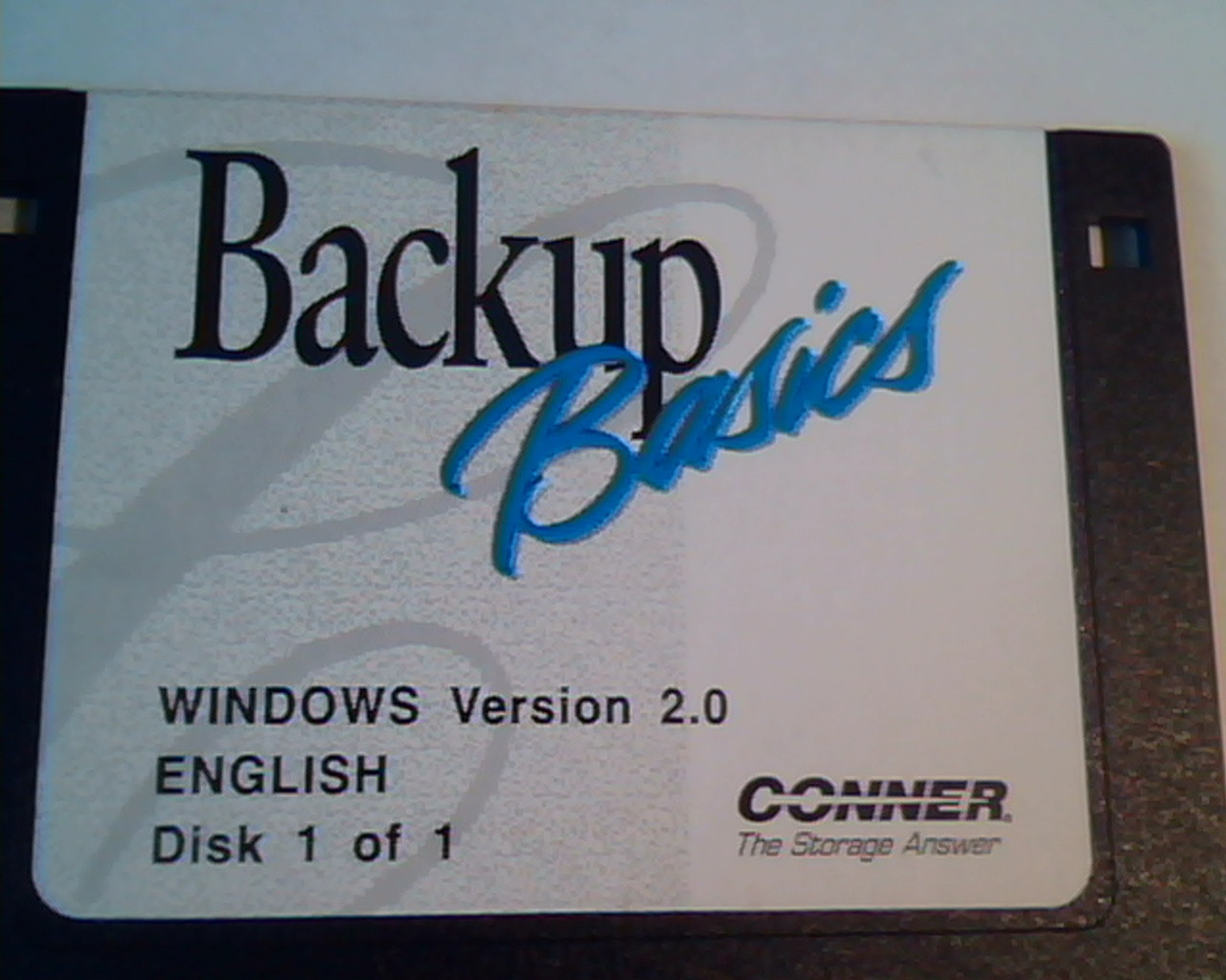 Floppy Disk Conner Backup Basics Version 2.0 english - vintage tape drives 3.1 - image 2