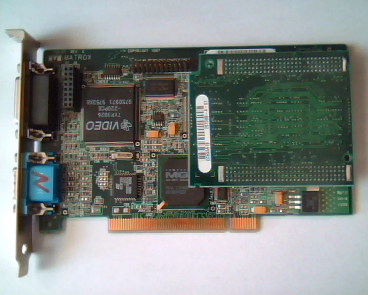 PCI Video card Matrox 708-01 Rev A MGI MIL2P/8/DELL2 00055975 A00 DVI VGA MGA