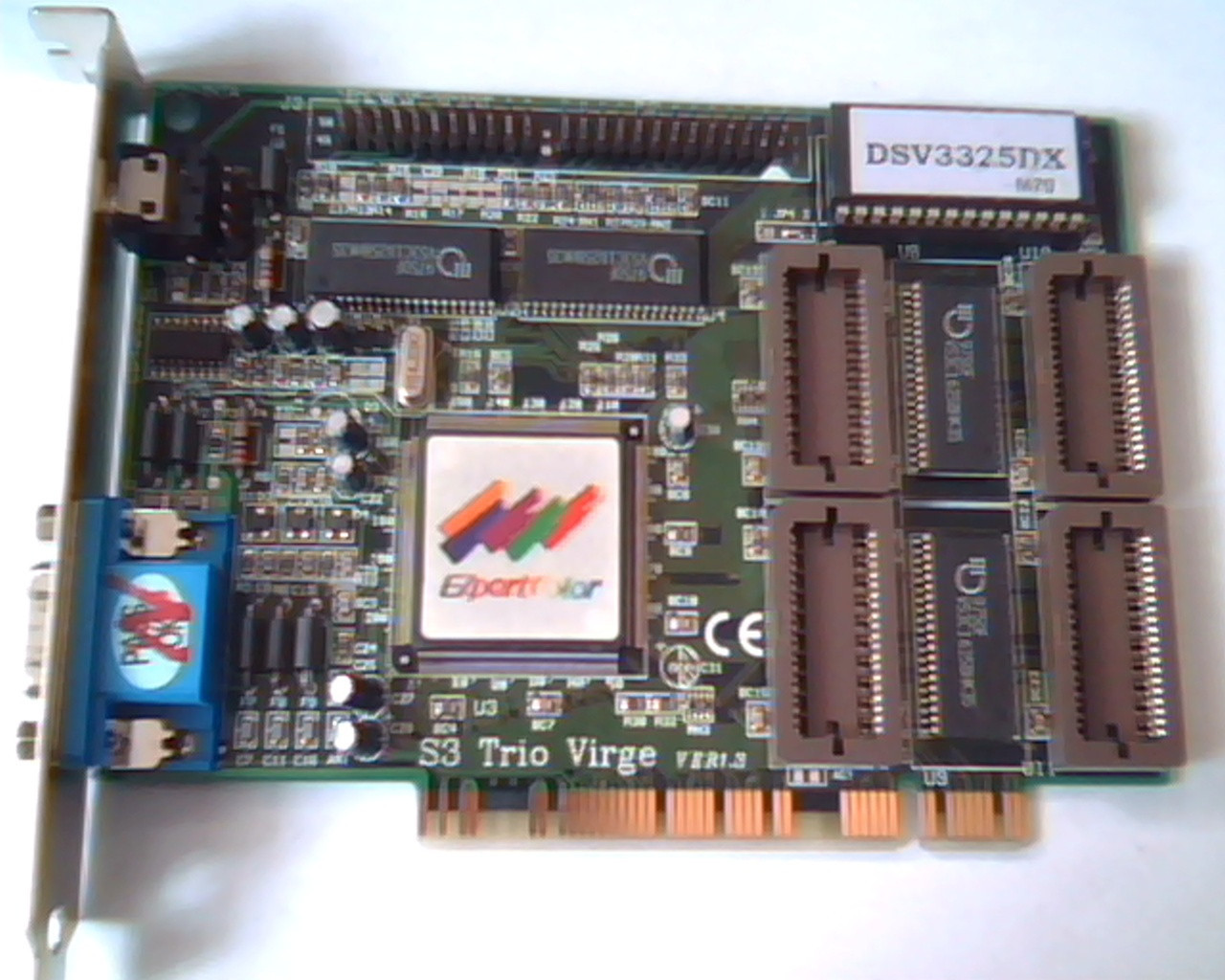 PCI Video card S3 Trio Virge ExpertColor DSV3325DX M70 LUT-DSV3325 Ver 1.3 VGA