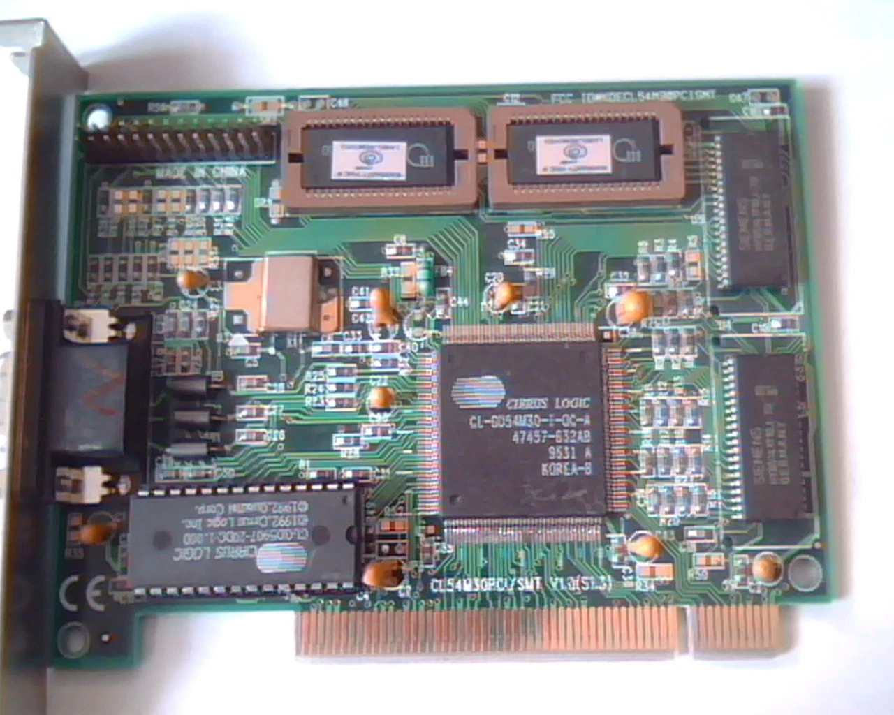 PCI Video card Cirrus Logic CL54M30PCI SMT V1.0 S1.3 KDECL54M30PCISMT VGA