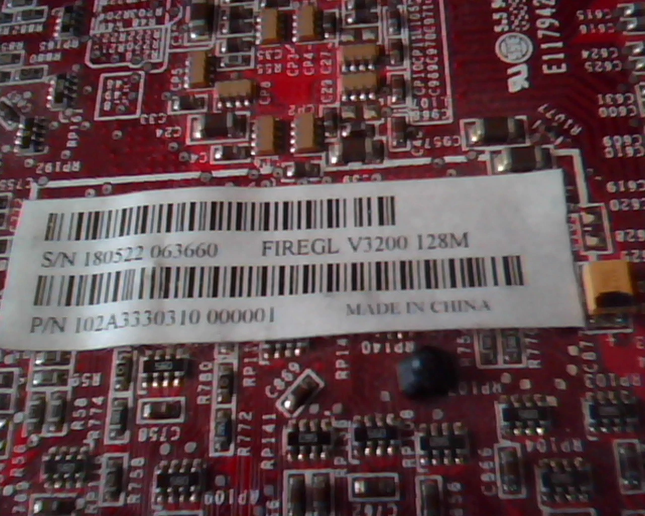 PCI-E express card ATI FIREGL V3200 128M 102A33303102R2 109-A33301-10 Dual DVI - image 4