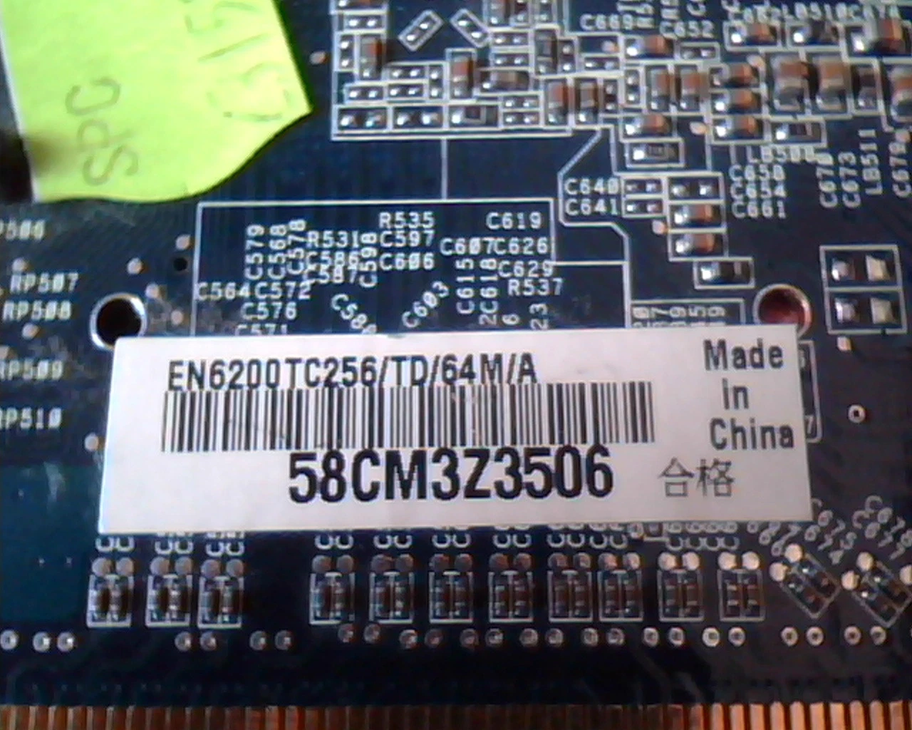 PCI-E express card ASUS EN6200TC256 TD 64M A 6200 VGA DVI Comp 08-170072720 - image 4