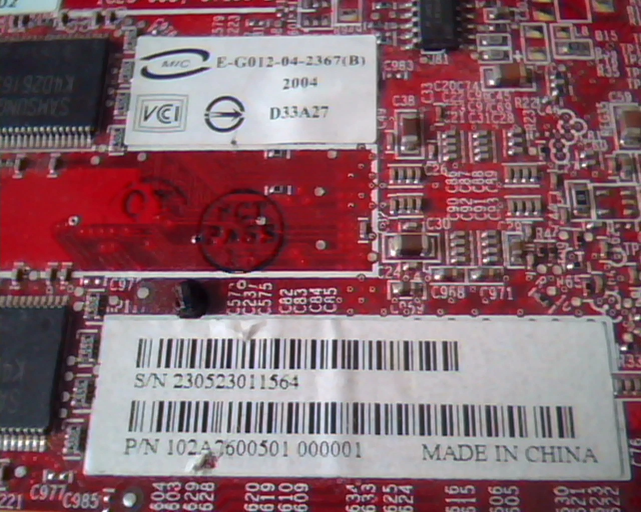 PCI-E express card ATI 109-A26000-00 A02 102A2600501 DVI S-Video - image 3