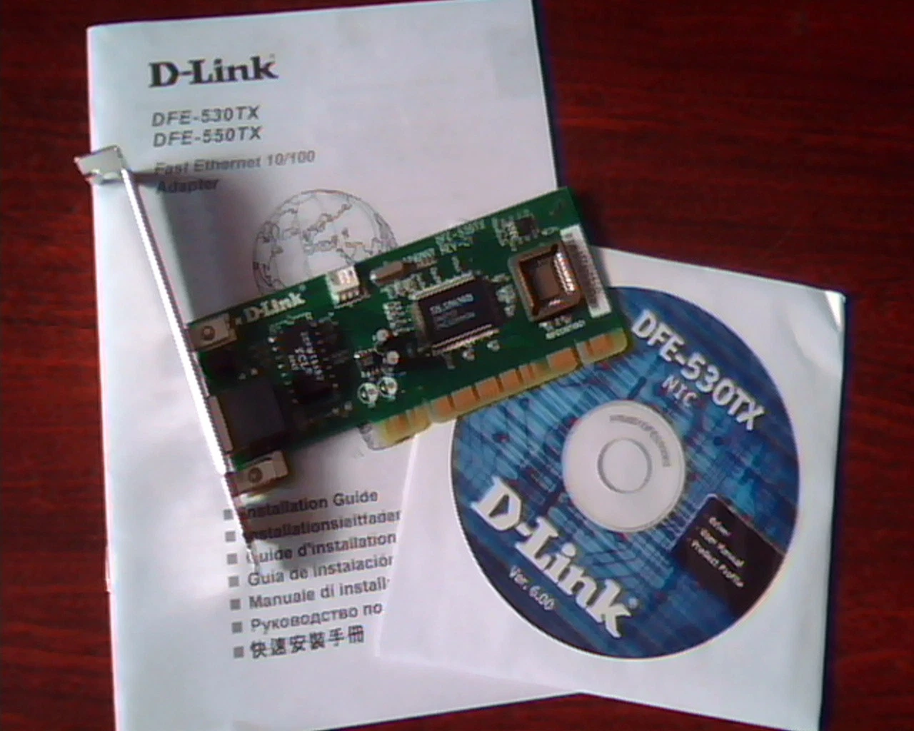 D-LINK DFE-530TX DFE-550TX Fast Ethernet 10/100 adapter card + CD +Manual driver