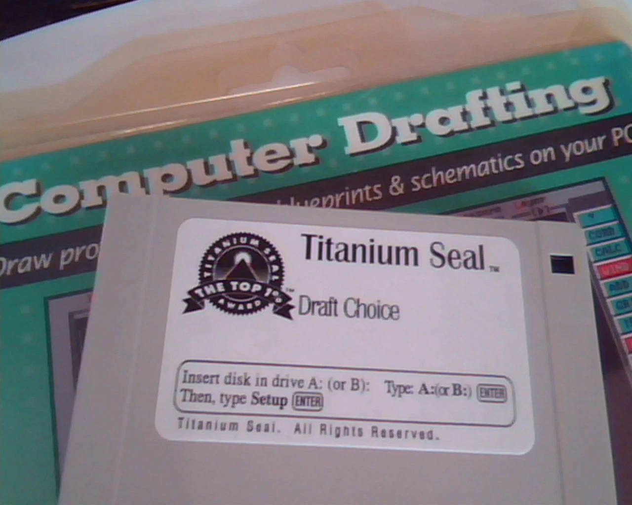Floppy Disk Computer Drafting Draft Choice Titanium Seal - plans blueprints - image 2
