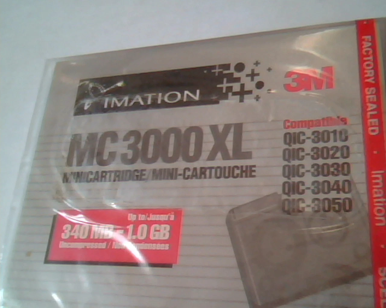 Data Cartridge Storage Imation MC3000XL Minicartridge 3M GB - BRAND NEW - image 2