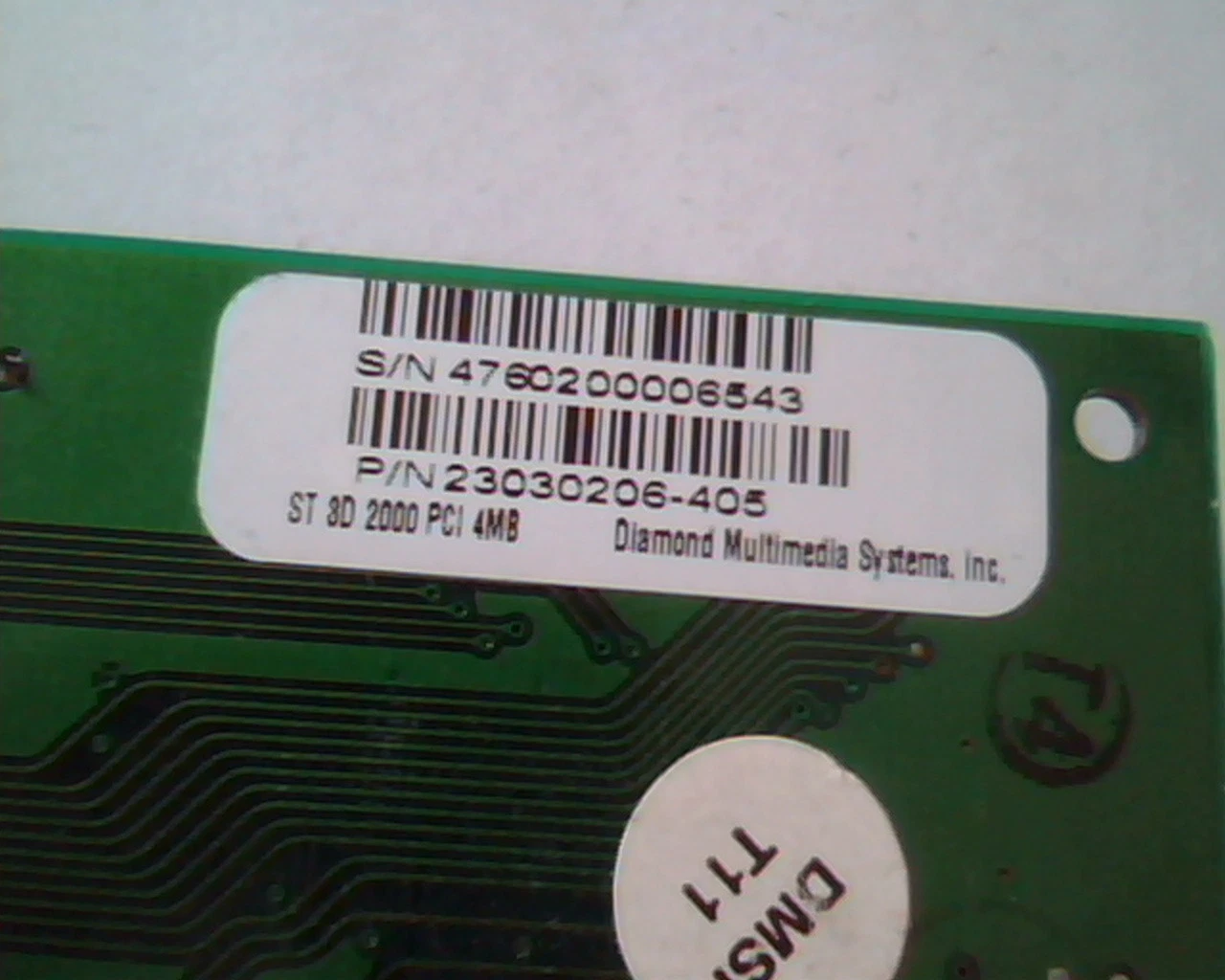 PCI Video card Diamond Rev C Stealth ST 3D 2000 V2.03 S3 FTUPCI3254M 4MB VGA - image 5