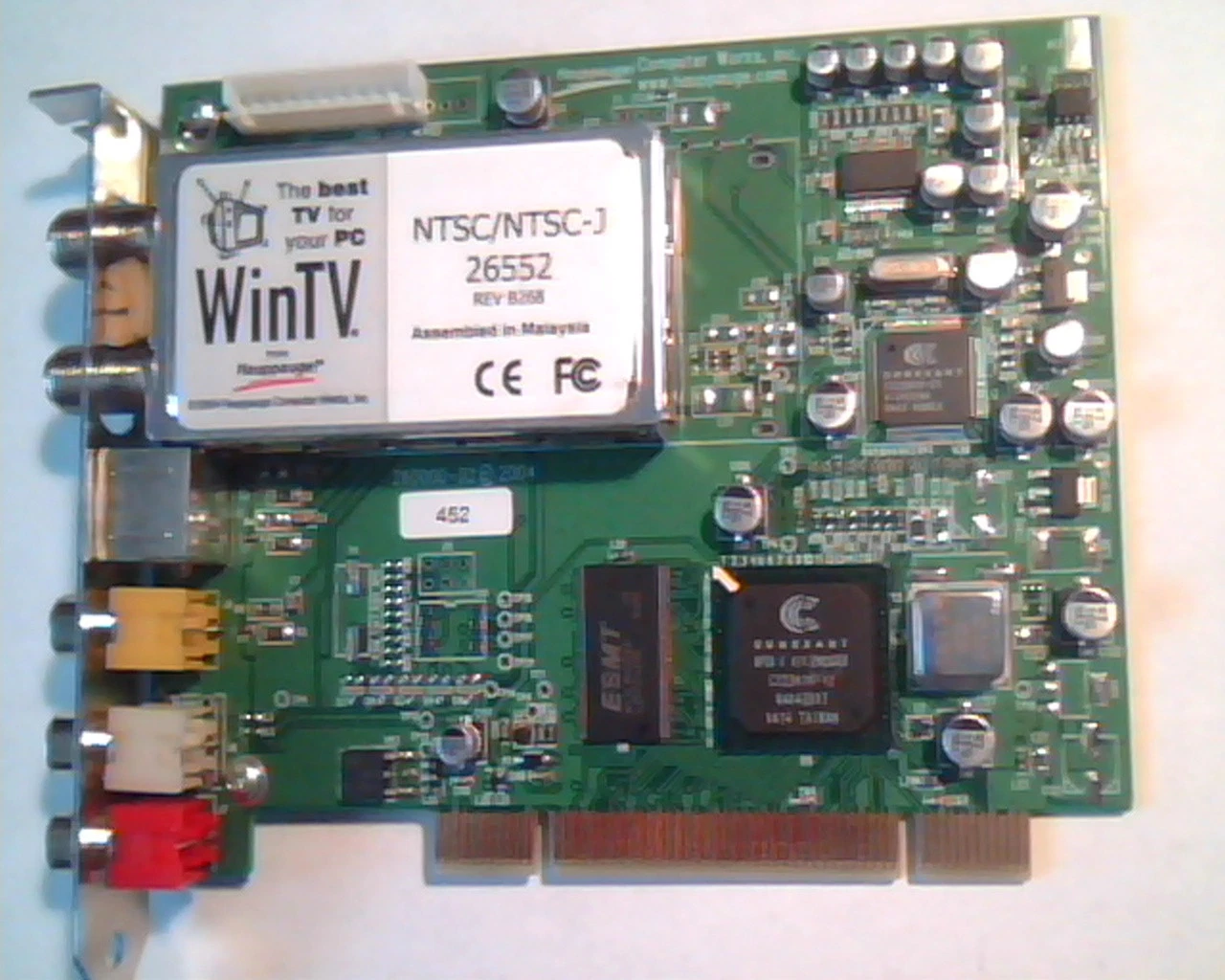 PCI Video card WinTV NTSC/NTSC-J 26552 Rev B268 260000-02 452 5187-7619 Conexant