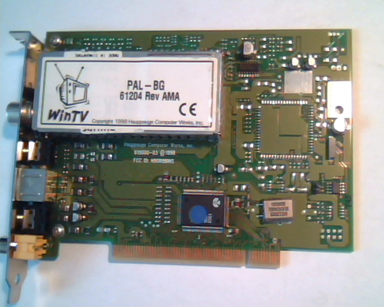 PCI Video card WinTV PAL-BG 61204 Rev AMA 610000-03 H90ROBINS Hauppauge S-Vid