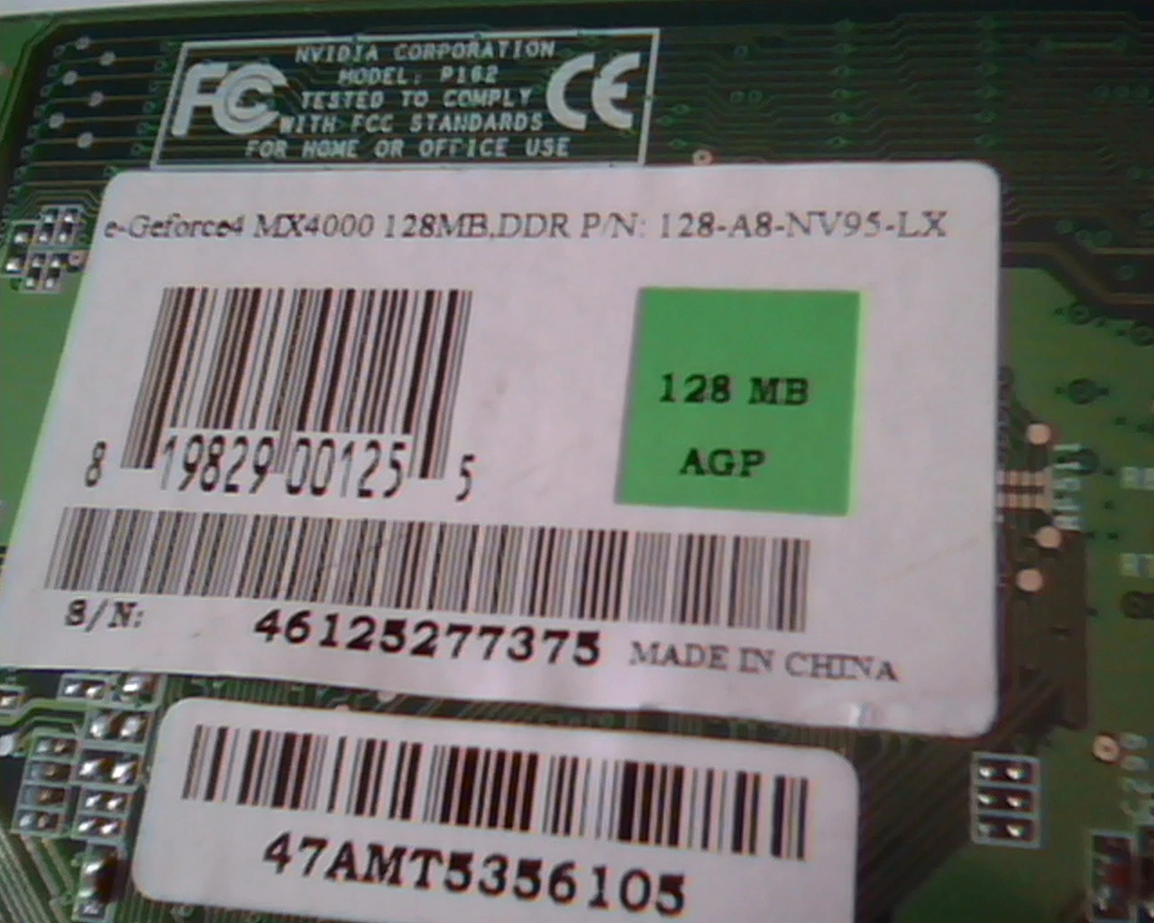 AGP card e-GeForce4 MX4000 128MB 128-A8-NV95-LX Nvidia P182 DVI VGA S-Video - image 3