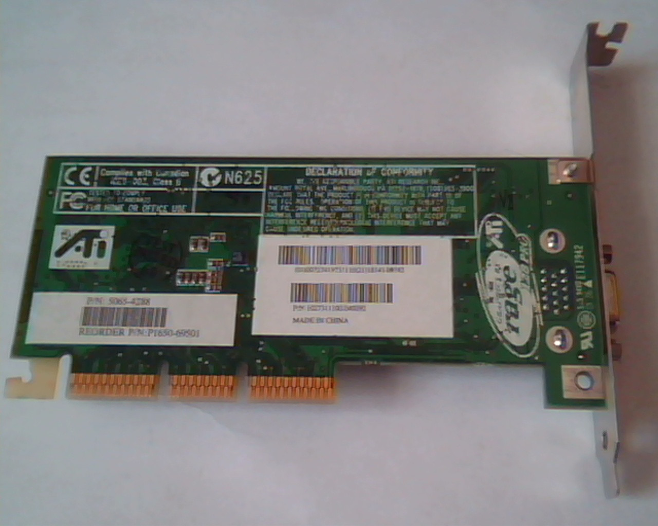 AGP card ATI 109-73100-01 R128P 5065-4288 P1650-69501 Rage 128 Pro VGA - image 5
