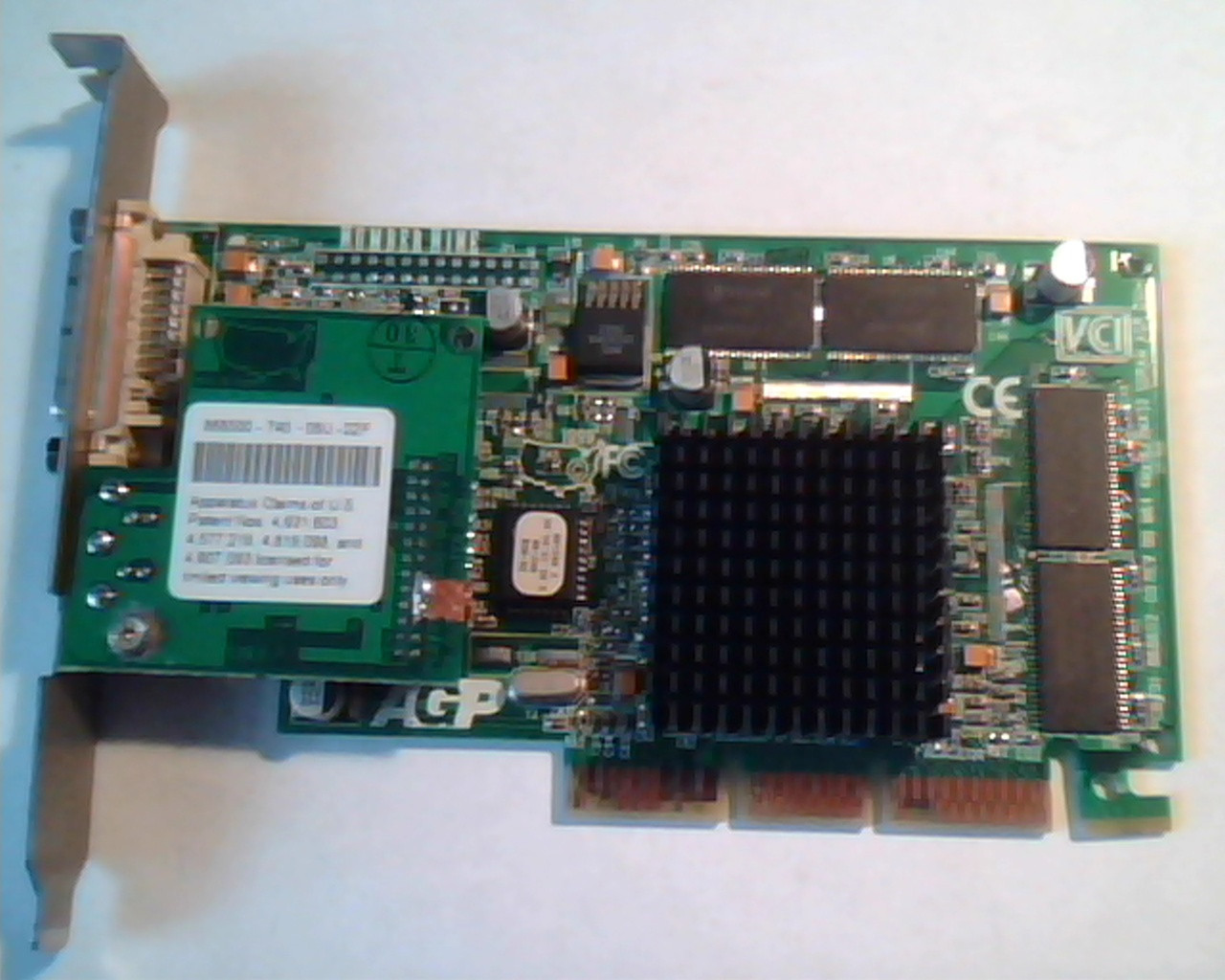 AGP card Number Nine 01-868602-00 Rev 00 M64 4Mx16/2MX32 SDRAM DVI TV 09N1708