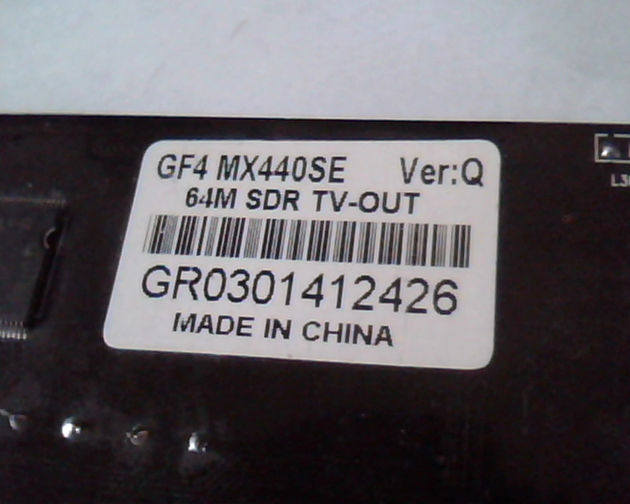 AGP card GF4 MX440SE Ver Q 64M SDR TV-out GV-4400Q-004 VGA - image 3