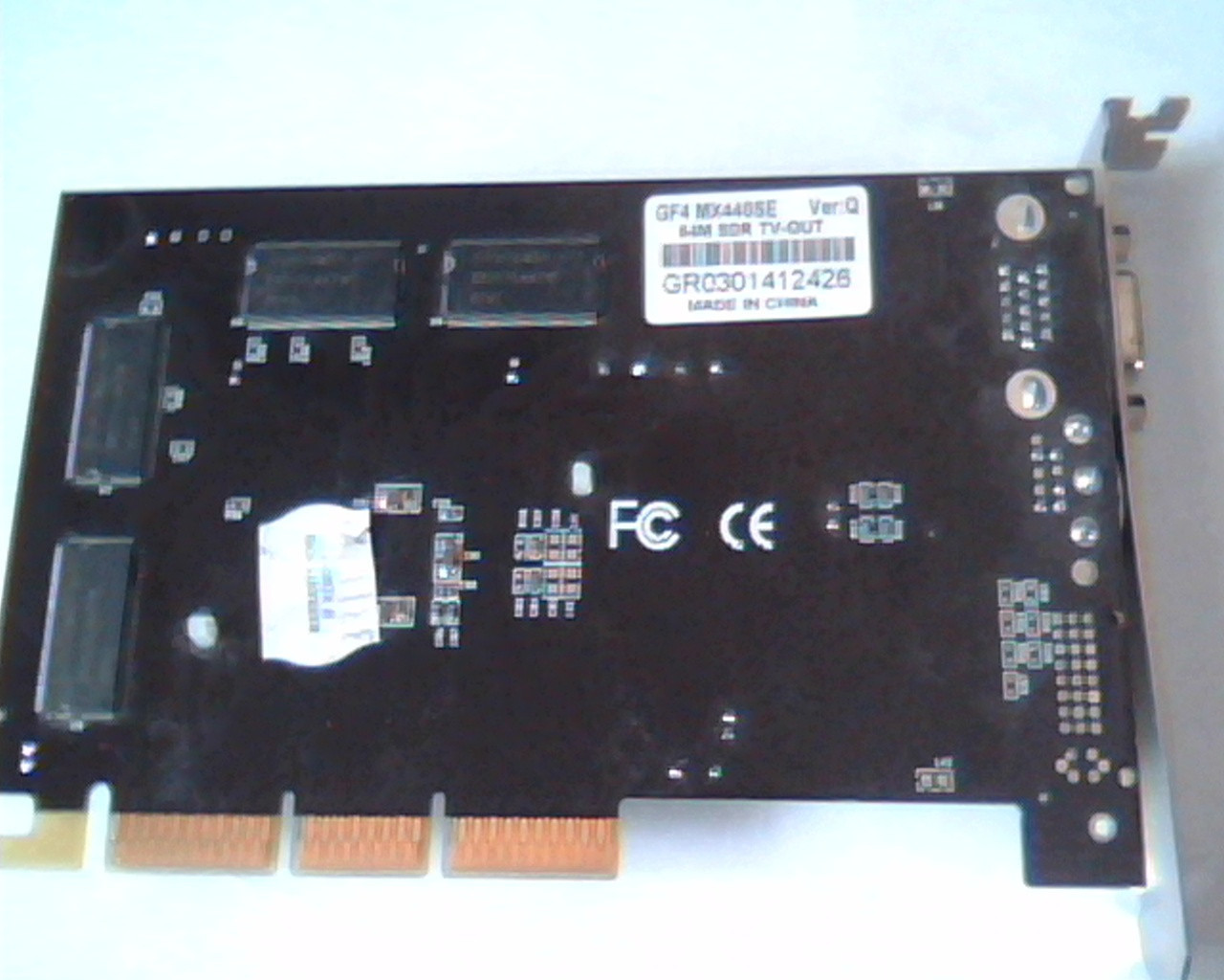AGP card GF4 MX440SE Ver Q 64M SDR TV-out GV-4400Q-004 VGA - image 4