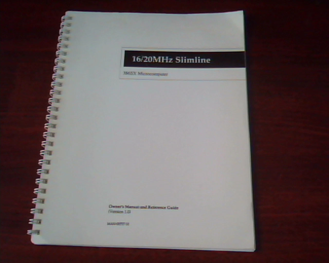 16/20MHz Slimline 386SX Microcomputer Owner's Manual and Reference Guide Ver 1.0