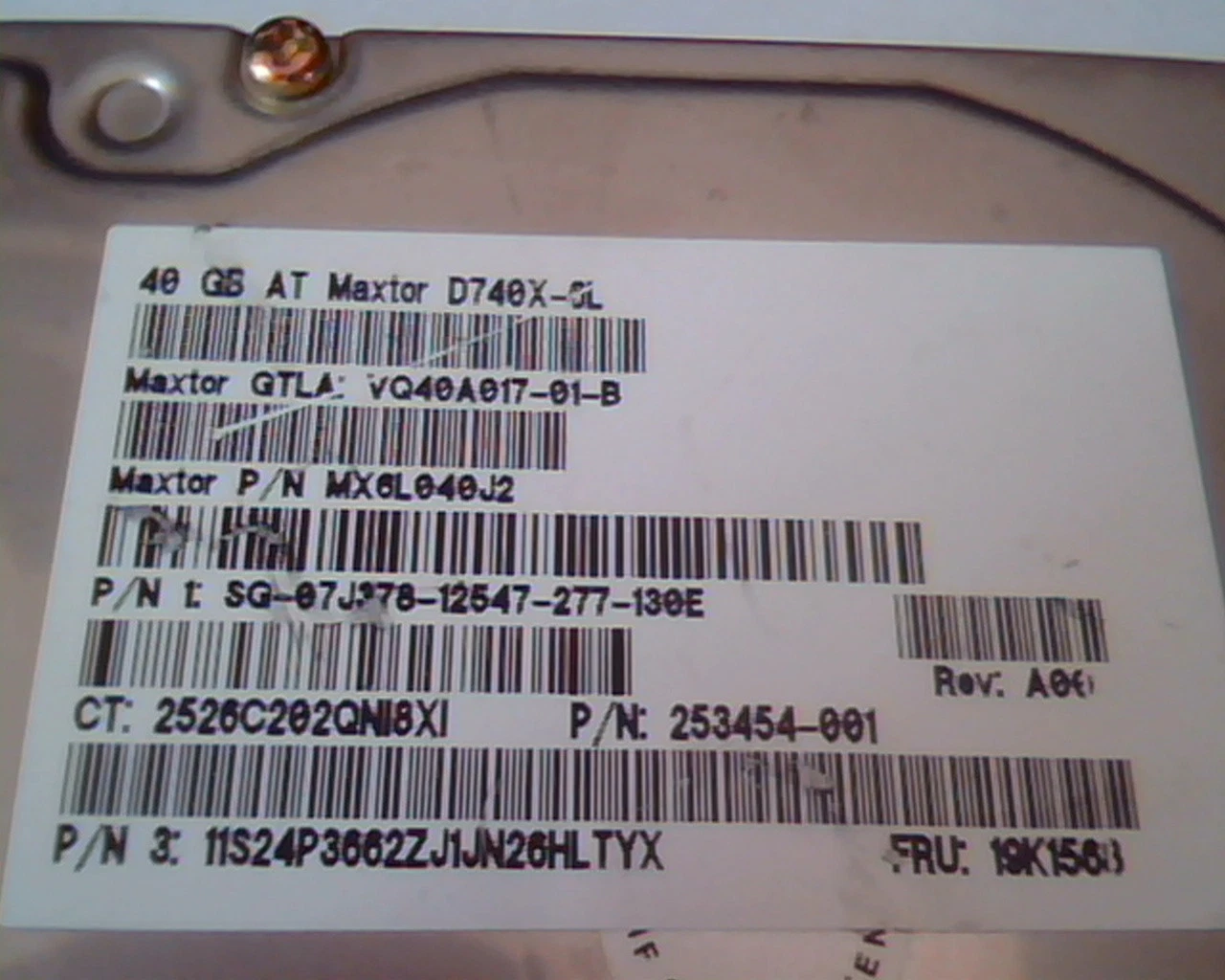 Hard Drive Disk IDE Maxtor D740X-6L 40GB VQ40A017-01-B MX6L040J2 A00 19K1568 - image 3