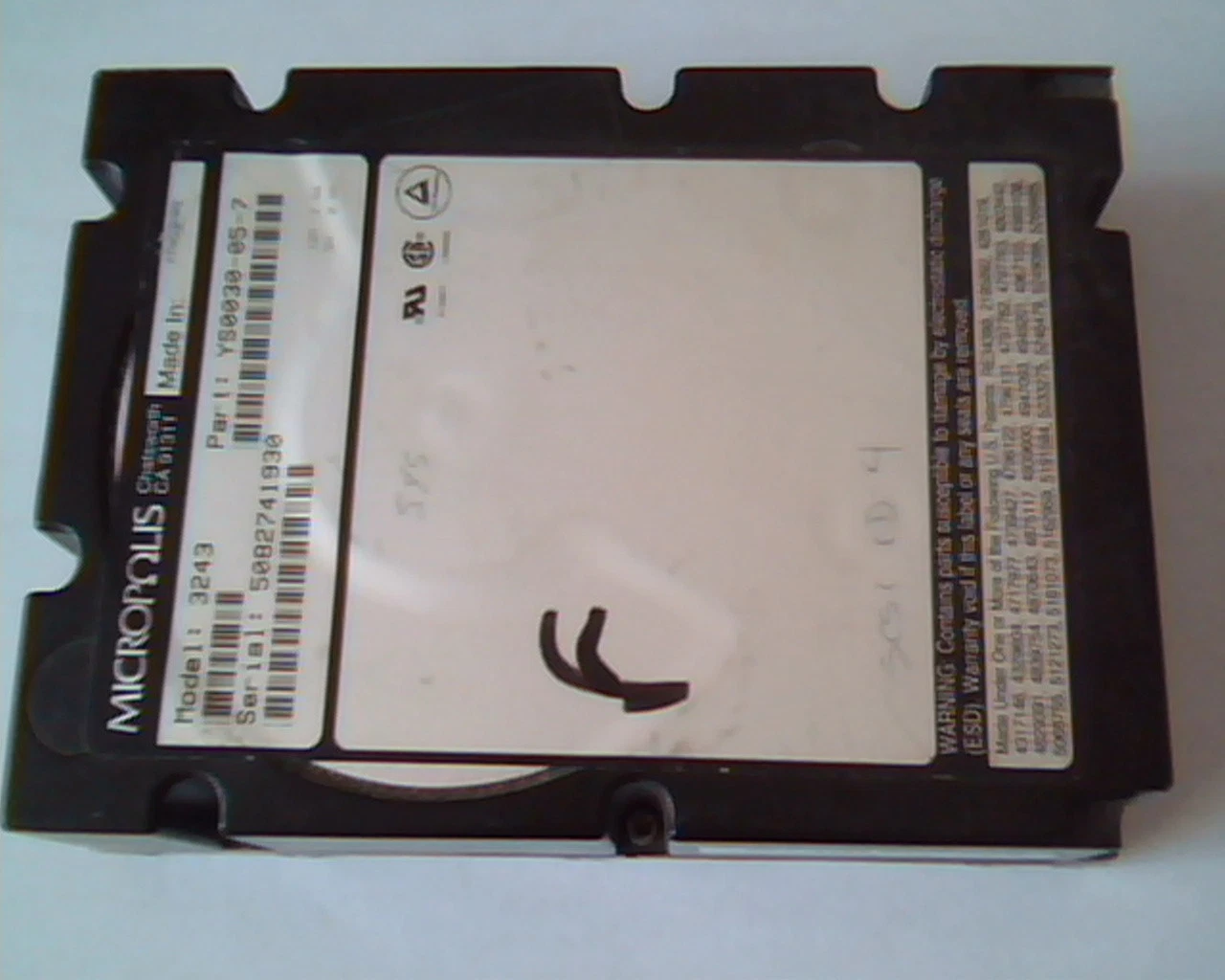 Hard Disk Drive SCSI Micropolis 3243 YS0030-05-7 138272-06-7 Rev A15 A5QC72305