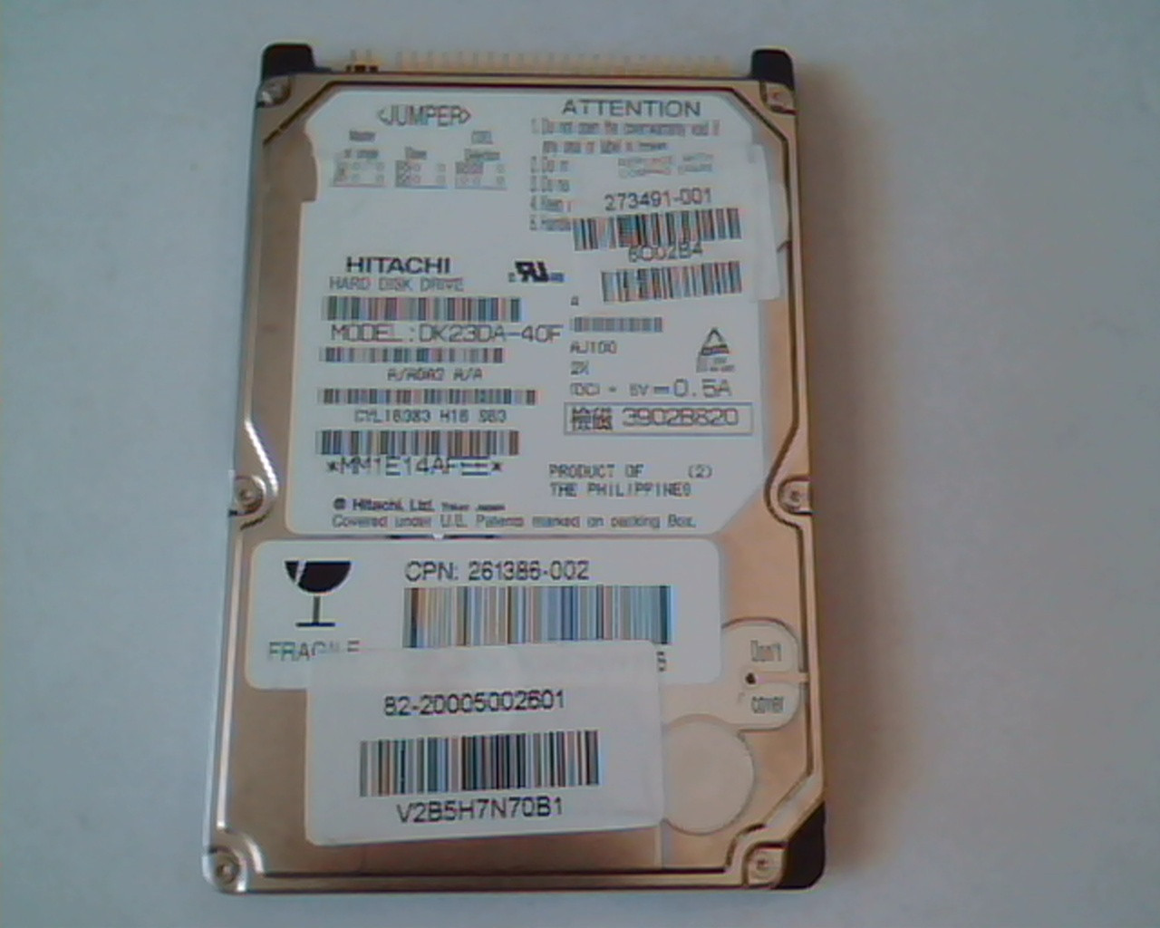 2.5 Hard Disk Drive Hitachi DK23DA-40F AJ100 273491-001 261386-002 2X