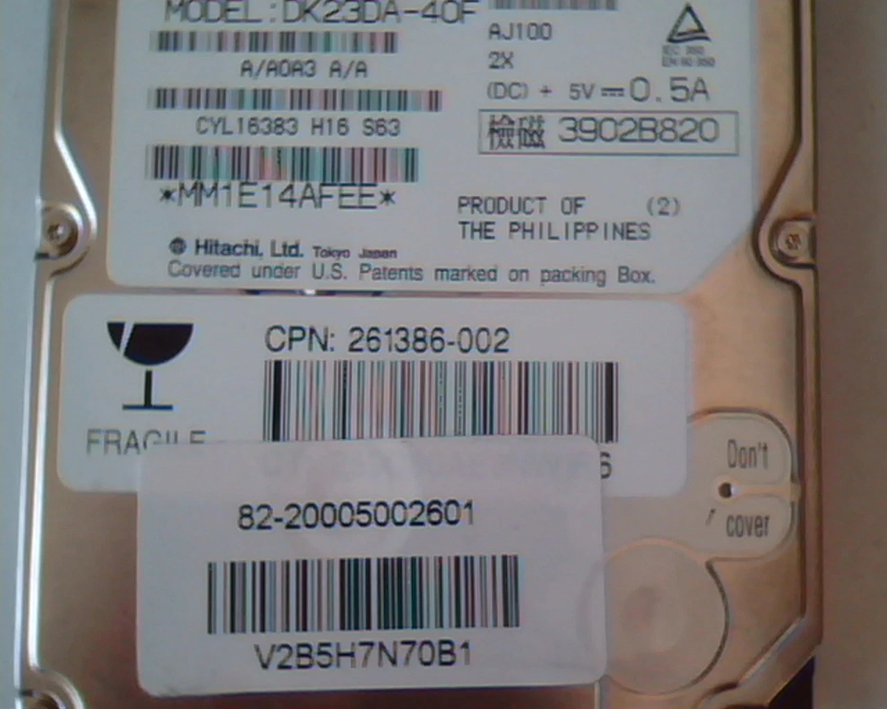 2.5 Hard Disk Drive Hitachi DK23DA-40F AJ100 273491-001 261386-002 2X - image 3