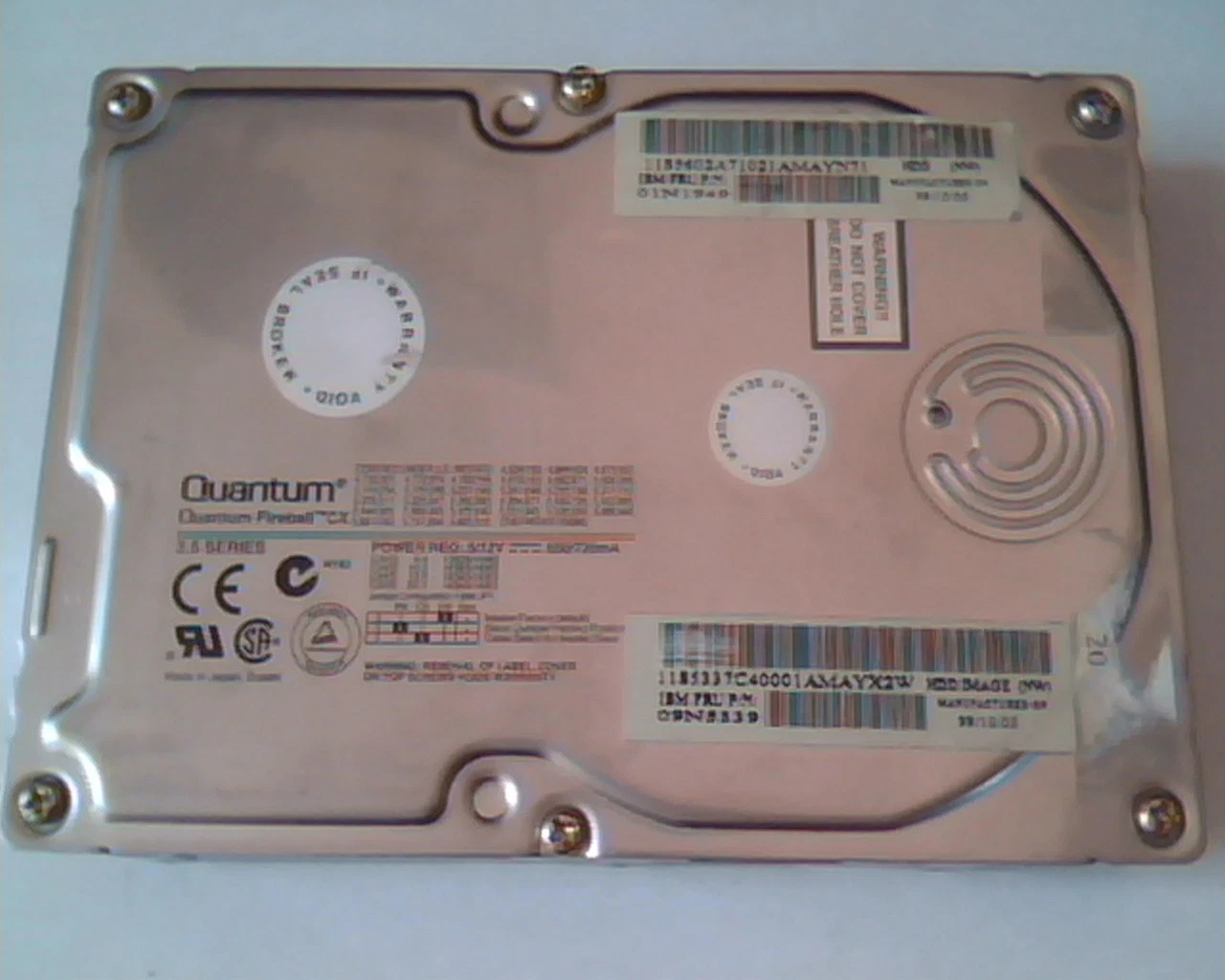 Hard Drive Disk IDE Quantum Fireball CX CX10A011 02-B 10.2AT CX10AO11 09N5339