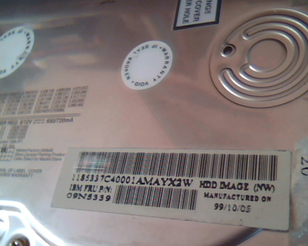 Hard Drive Disk IDE Quantum Fireball CX CX10A011 02-B 10.2AT CX10AO11 09N5339 - image 2