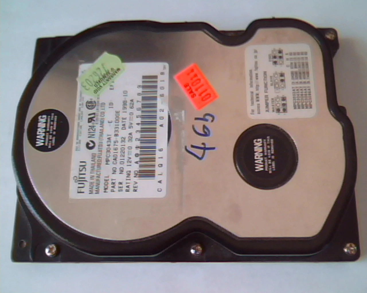 Hard Drive Disk IDE Fujitsu MPC3043AT CA01675-B331000E A02-6018 1998-10 EFIN