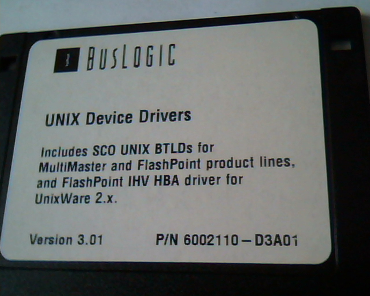 Floppy Disk BusLogic UNIX Device Drivers Version 3.01 6002110-D3A01 SCO BTLDs - image 2