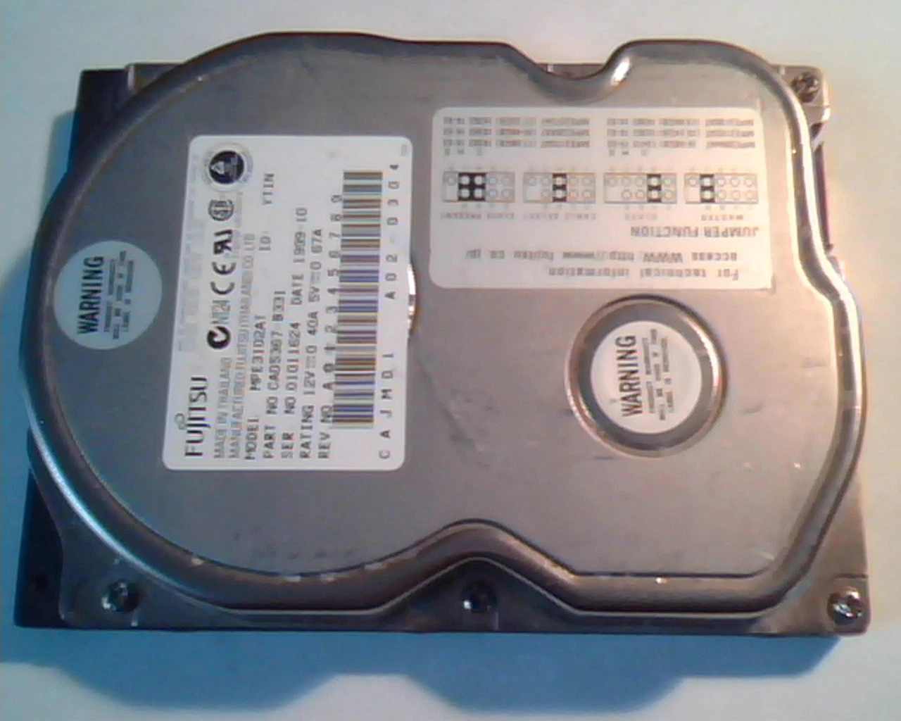 Hard Drive Disk Fujitsu MPE3102AT YTIN CA05367-B331 A02-0304 1999-10 YTIN