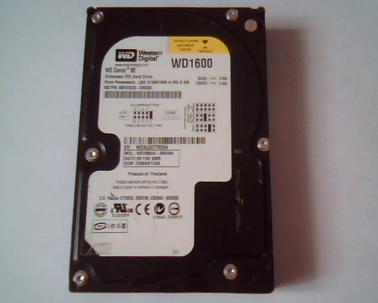 Hard Drive Disk IDE Western Digital SE WD1600 WD1600JB-00GVA0 160GB 312581808