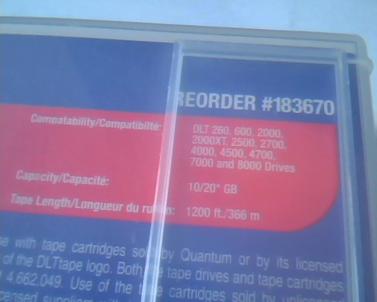 Maxell DLTtape III 1/2 inch tape cartridge 10GB/20GB DLT - NEW SEALED - image 3