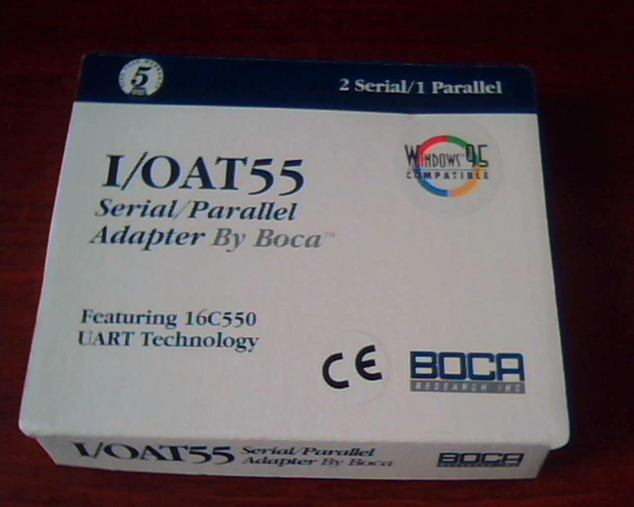 BOCA I/OAT55 Serial Parallel Adapter 16C550 UART Technology - Guide + Adapter