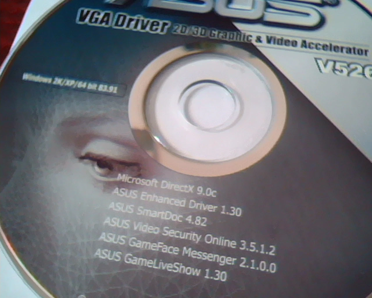 CD ASUS VGA Driver 2D/3D Graphic and Video Accelerator V526 SmartDoc GameFace - image 2