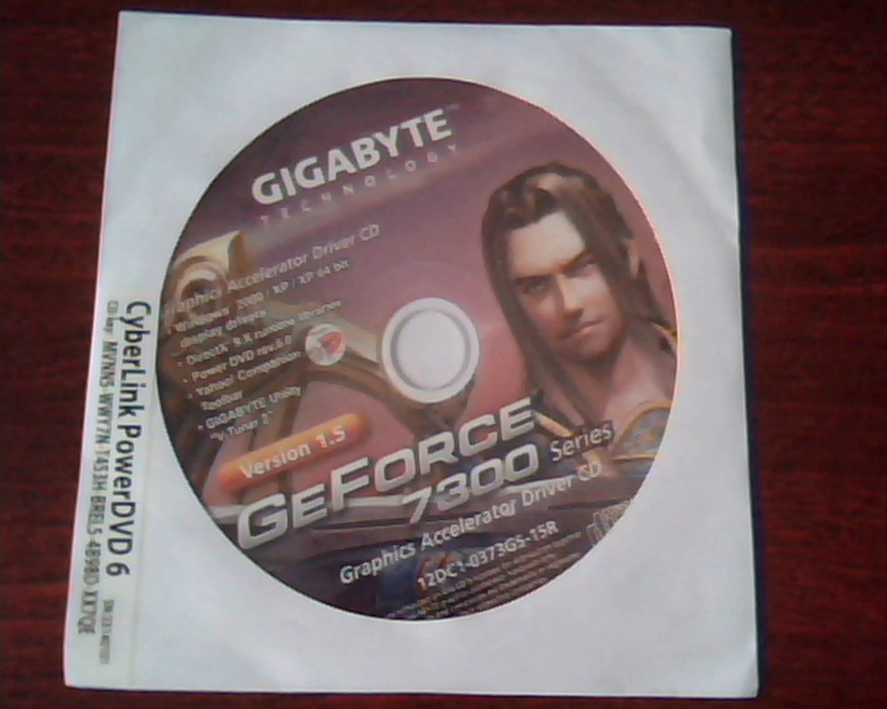 CD Gigabyte Tech GeForce 7300 Series Version 1.5 Graphics Accelerator Driver