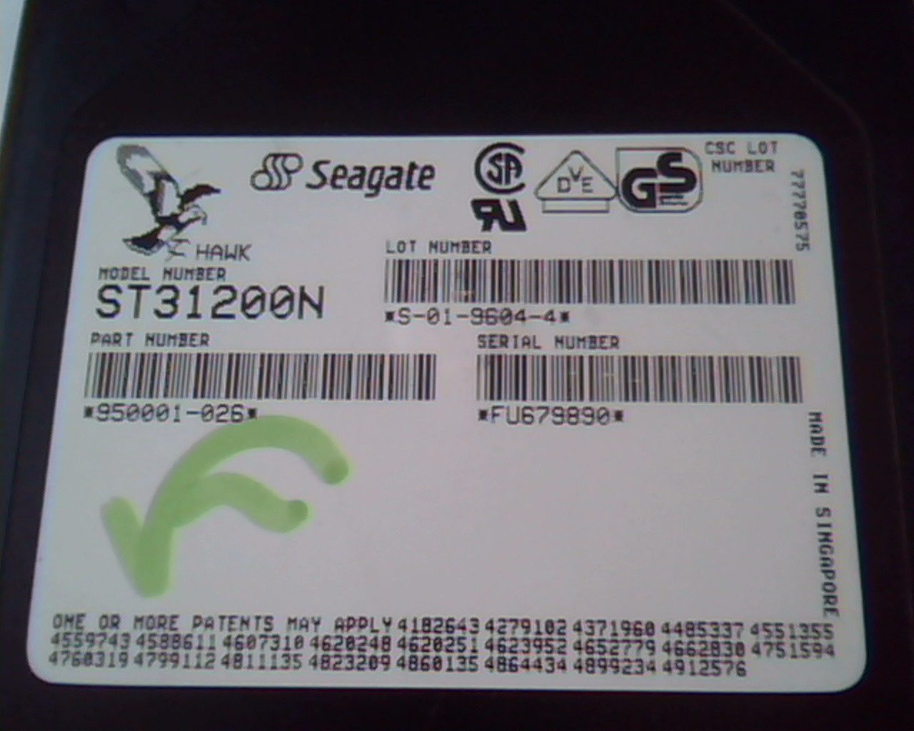 Hard Disk Drive SCSI Seagate Hawk ST31200N 950001-026 50-pin 1.2GB 1GB vintage - image 2