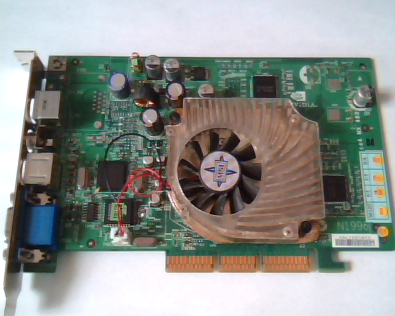 AGP card MSI Nvidia P600 G4MX460-VT AV-out VGA S-out S-in Video N1996 MX460