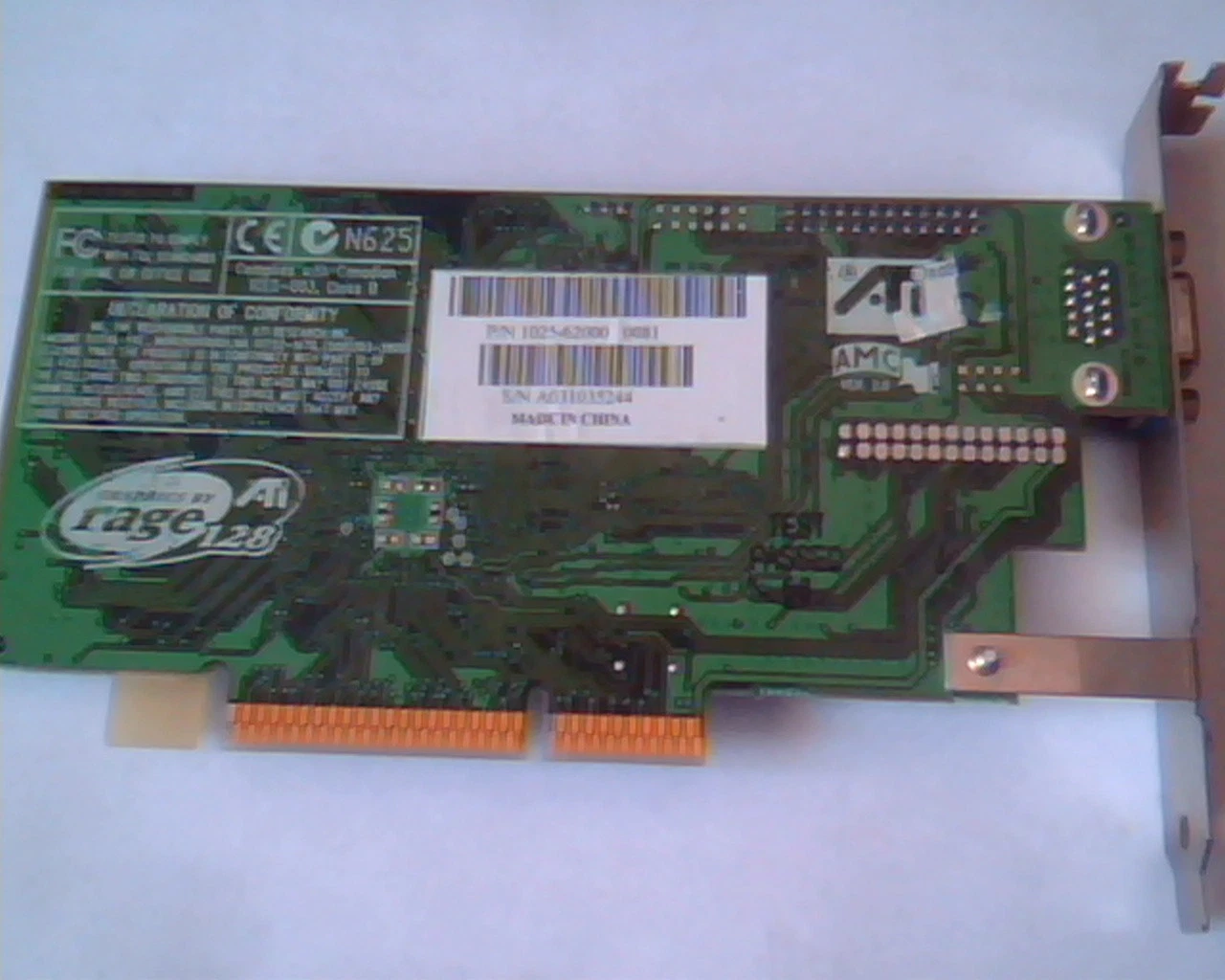 AGP card ATI Rage RAGE128 32M 109-51900-01 VGA 1025-62000 R128 video graphics - image 6